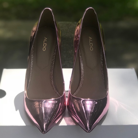 Aldo Limited Edition Pink Metallic Stiletto Pump Aldo Limited Edition Pink Metallic Stiletto Pump